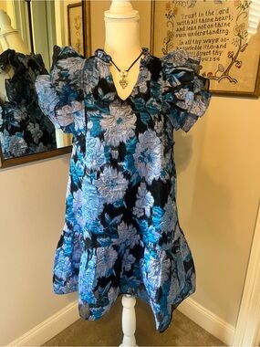 Blue Floral Dress by Entro (size S)